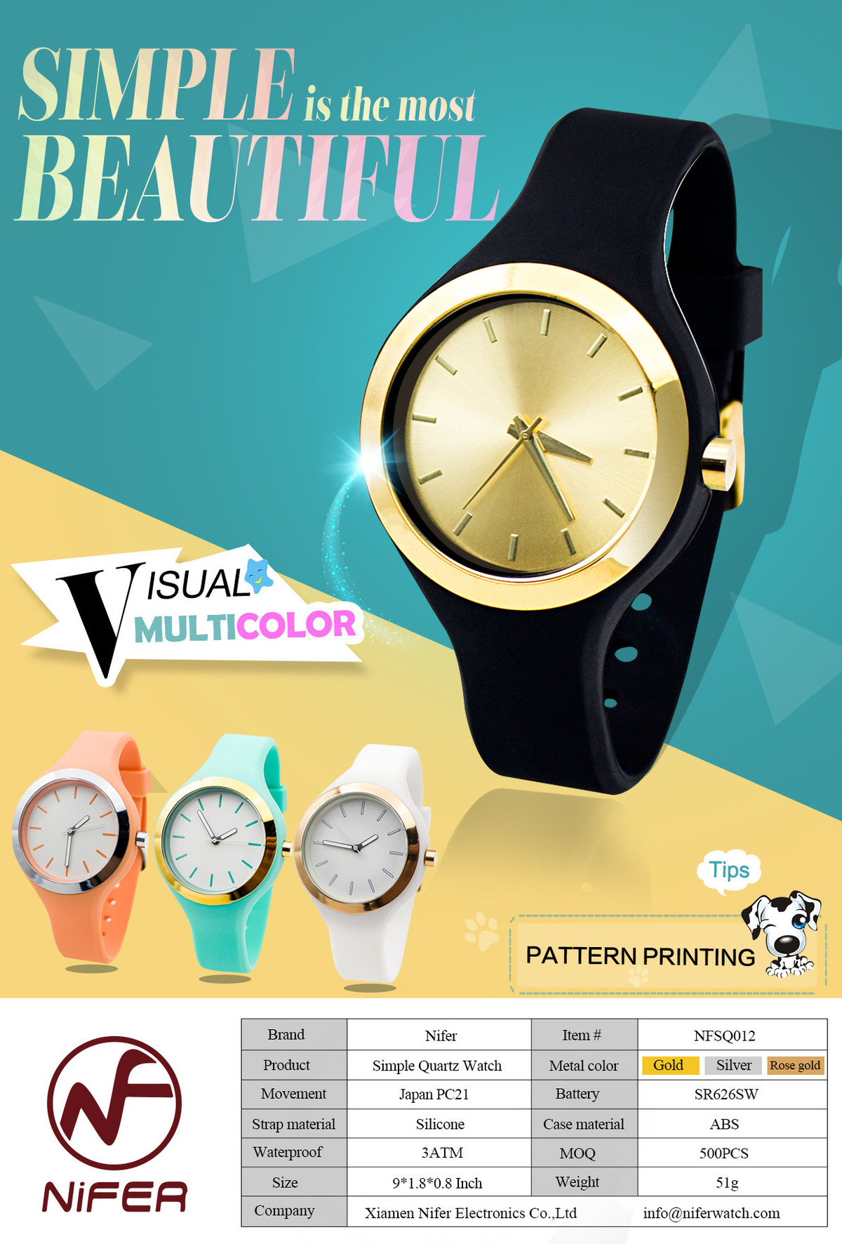 NFSQ6012-Simple Beauty Quartz Watch-Nifer Electronics | Professional design and production of silicone watch, alloy watch, fashion watch supplier | niferwatch.com NFSQ6012-Simple Beauty Quartz Watch-Nifer Electronics | Professional design and production of silicone watch, alloy watch, fashion watch supplier | niferwatch.com